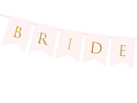 Banner - Bride ♥ Groom - Light pink - 15 x 155 cm