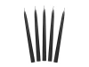 Tapered Candle - Matte - Black - 24 cm - 10 pieces