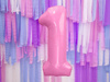 Foil balloon - Number "1" - Pink - 86cm 