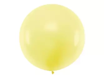 Round balloon 1 m - Pastel Light Yellow