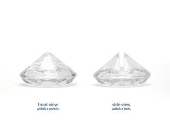 Business card stands - Diamonds - Clear - 40 mm - 10 pcs.