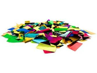 PAPER CONFETTI - LOOSE - MIX COLOR METALLIC RECTANGLES - 1KG