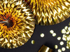 Decorative Rosettes - Gold - Metalized - 3 pieces