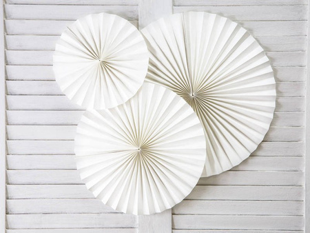 Decorative rosettes - broken white - 3 pcs.