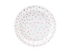 Paper plates - White - Rose gold dots - 18cm - 6 pieces