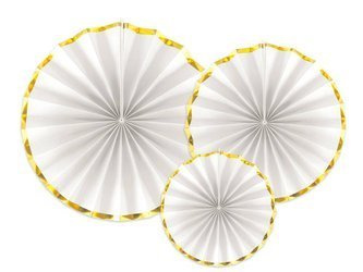 Decorative rosettes - White - 3 pieces