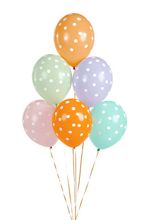 Balloons Strong 30cm - Dots - Mix - 6 pcs