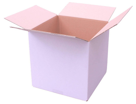 WHITE CARDBOARD BOX - 25x25x25cm