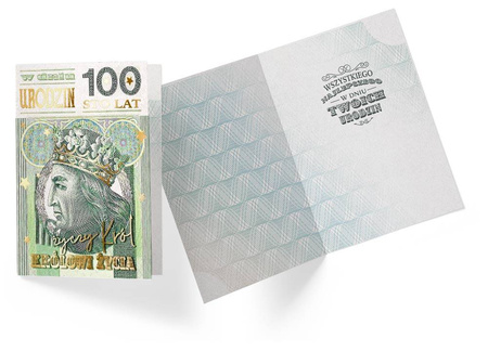 Greeting card - Birthday - PLN 100 banknote