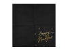 Paper napkins - Happy New Year - Black - 33x33cm - 20 pieces