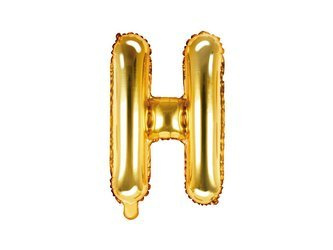 Foil balloon - Letter "H" - Gold - 35 cm