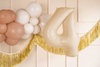 Foil balloon - Number 4 - beige - 72 cm