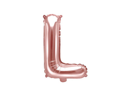 Foil balloon - Letter "L" - Pink Gold - 35 cm