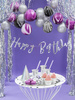 Birthday banner - Happy Birthday - Silver - 16.5 x 62 cm