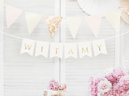 Banner - Welcome - White - 15 x 80 cm - 1 pc.