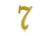 Birthday candle - Number 7 - Glitter - Gold - 10 cm