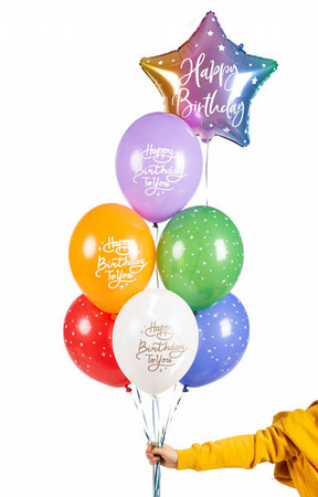  Balloons 30 cm - Happy Birthday To You - 6 pcs