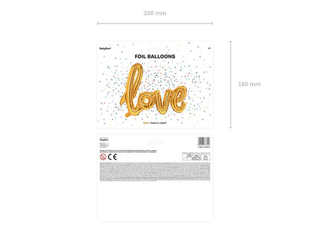 Foil balloon - Love - Gold - 73 x 59 cm