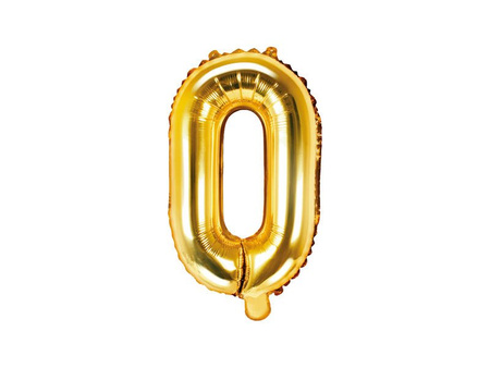 Foil balloon - Letter "O" - Gold - 35 cm