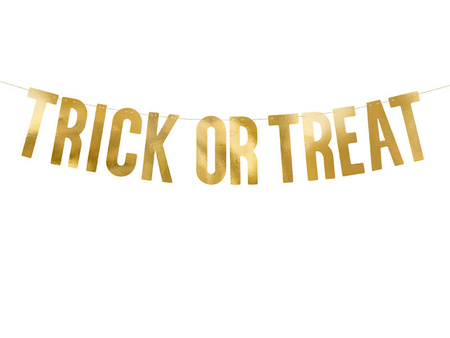 Banner - Trick or Treat - Gold - 12 x 80 cm