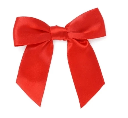 Satin bow - Red - 25mm - 1 piece