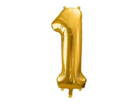 Foil balloon - Number "1" - Gold - 86 cm