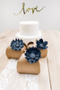 Paper Flowers - Dark Blue - 3 pieces