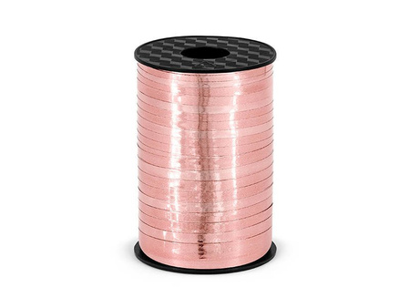 Plastic Ribbon - Pink Gold - Metalized - 5mm/225m