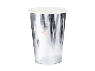 Paper cups - Silver - 220ml - 6 pieces