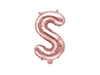 Foil balloon - Letter "S" - Pink Gold - 35 cm