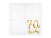 Paper napkins - 70th Birthday! - White - 33x33cm - 20 pieces