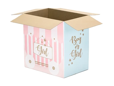 Boy or Girl - Gender Reveal box - 60 x 40 x 60 cm