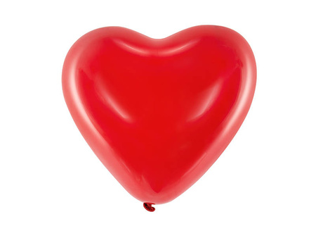 Hearts balloons - red - 10 inches - 25 pcs.