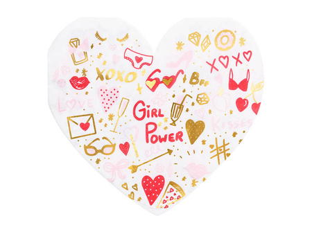 Paper napkins - Heart - Mix - 16x15cm - 20 pieces