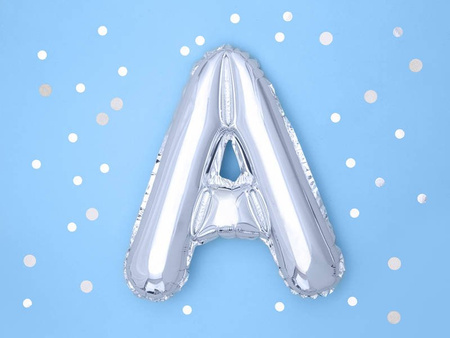 Foil balloon - Letter "A" - Silver - 35 cm