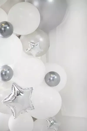 Glossy balloons 12 cm - Dark Silver - 50 pcs