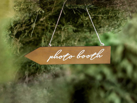 Wooden signpost - Photo Booth - 36 x 7.5 cm