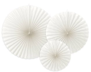 Decorative rosettes - broken white - 3 pcs.