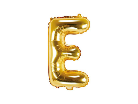 Foil balloon - Letter "E" - Gold - 35 cm