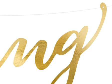 Banner - Wedding - Gold - 16.5 x 45 cm