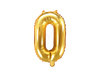 Foil balloon - Number "0" - Gold - 35 cm 