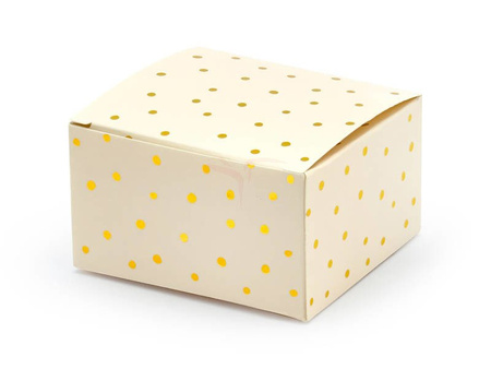 Gift Boxes - Light Peach - Gold Dots - 6 x 3.5 x 5.5 cm - 10 pieces