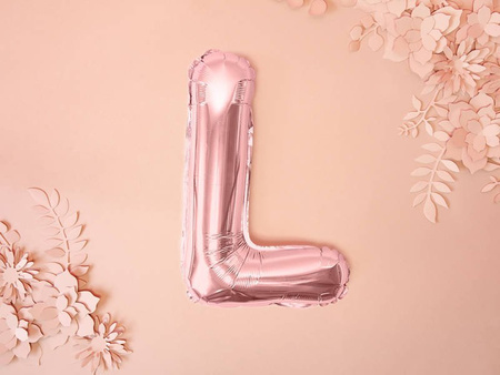 Foil balloon - Letter "L" - Pink Gold - 35 cm