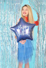 Foil balloon - Happy Birthday star! - Navy blue - 40 cm