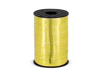 Plastic ribbon - gold metallized - 5mm/225m - 1 pc.