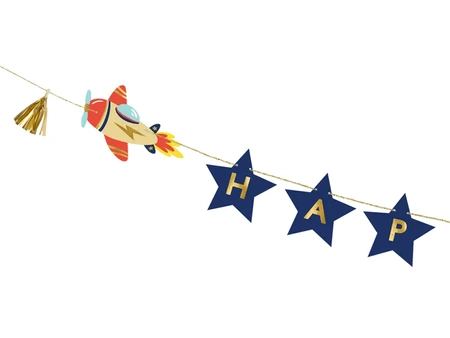 Banner - Happy Birthday - Airplanes - 2.5 m