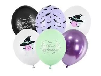 Balloons 30 cm - Witch, Witch - Halloween - 6 pcs.