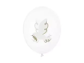 Balloon Strong 30 cm - Dove - Crystal Clear - 6 pcs