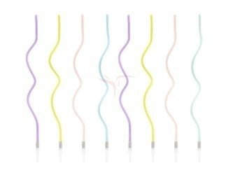 Birthday candles - Twisted - Pastel - 14cm - 8 pieces