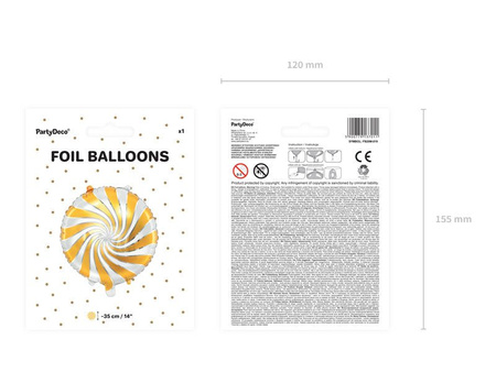 Foil balloon - Candy - Gold - 35 cm